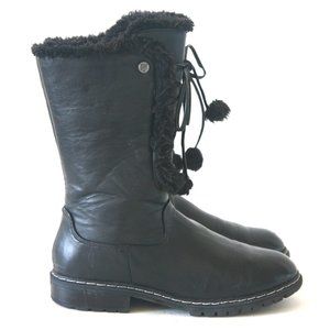 Size 4 Girls 6 Women's - STUART WEITZMAN Black Luge Heidi Winter Boots